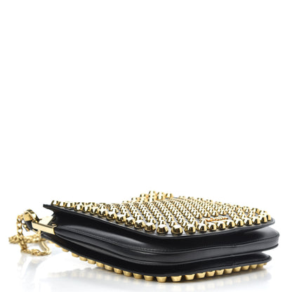 Prada City Calfskin Studded Small Margit Bag Black 4 of 8