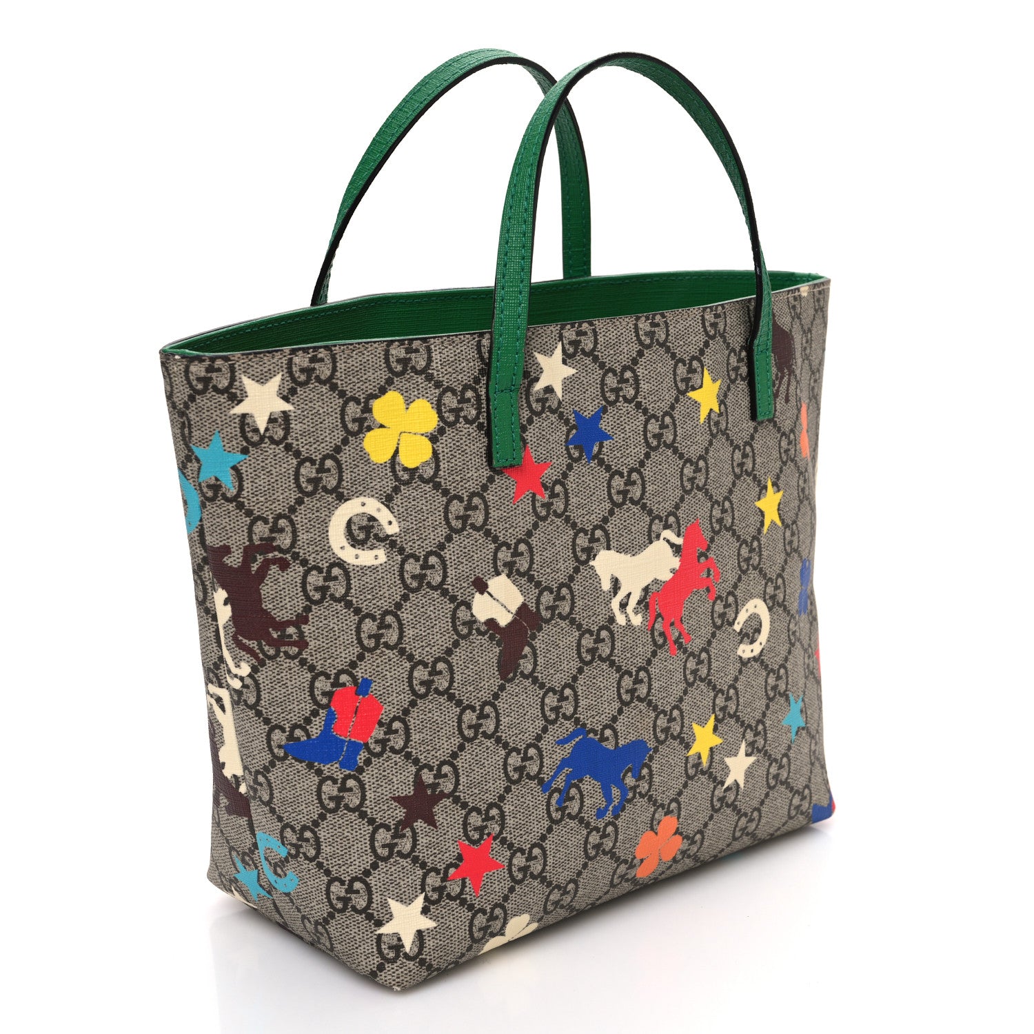 Gucci GG Supreme Monogram Ranch Childrens Tote Beige 3 of 14