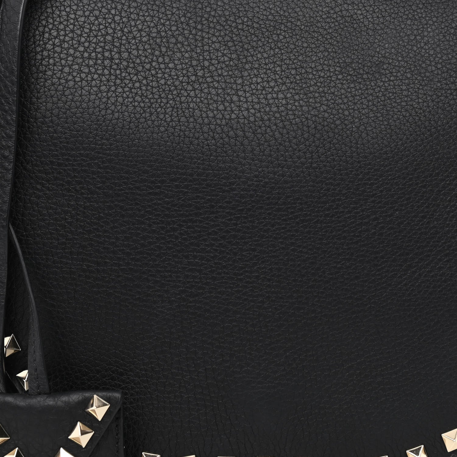 Valentino Garavani Grained Calfskin Rockstud Saddle Bag Black 8 of 11
