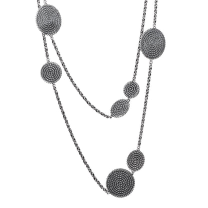 David Yurman Sterling Silver Diamond Cable Coil Necklace 1 of 4