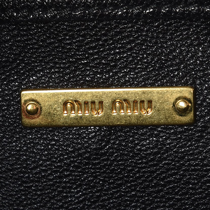 Miu Miu Denim Matelasse Biker Shoulder Bag Avio 6 of 6