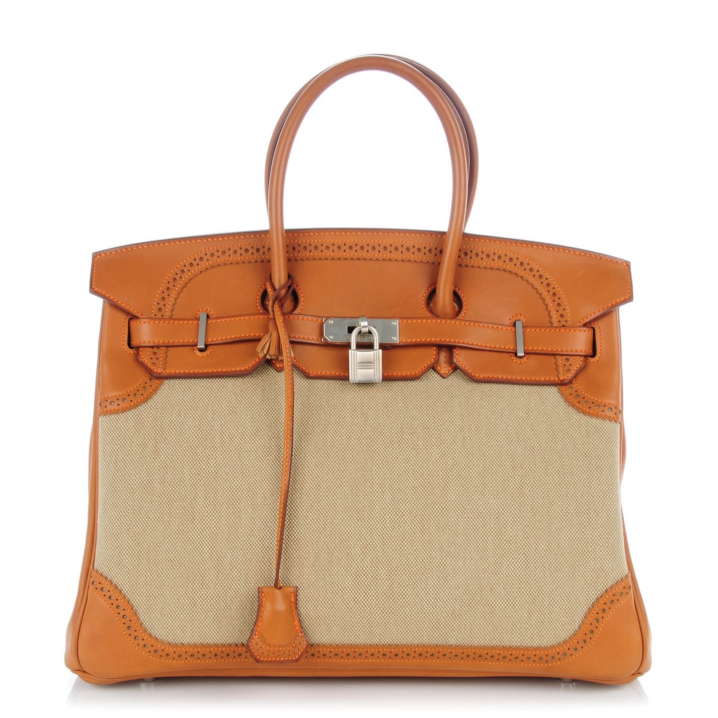 Barenia Toile Ghillies Birkin 35 Fauve