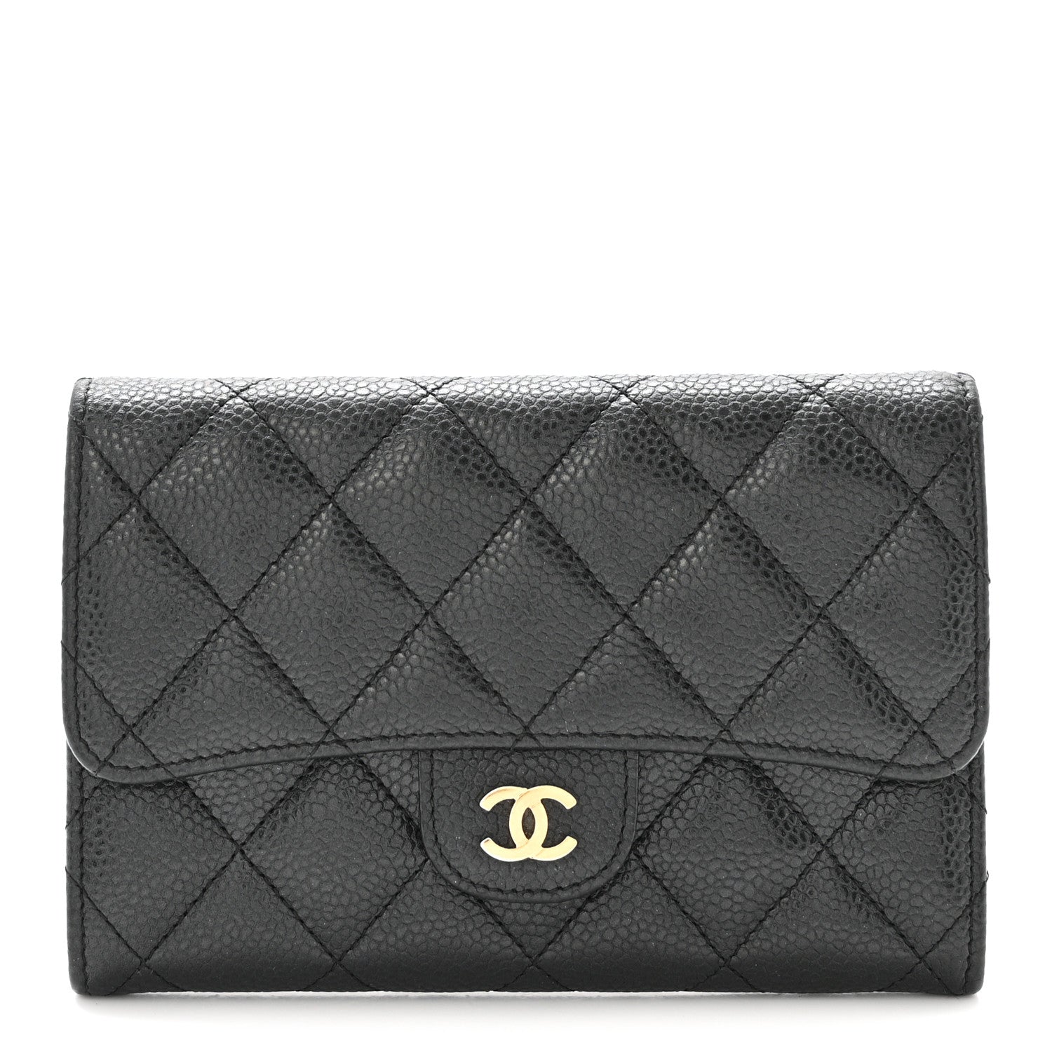 Chanel Caviar Quilted Small Flap Wallet Black 1 of 9