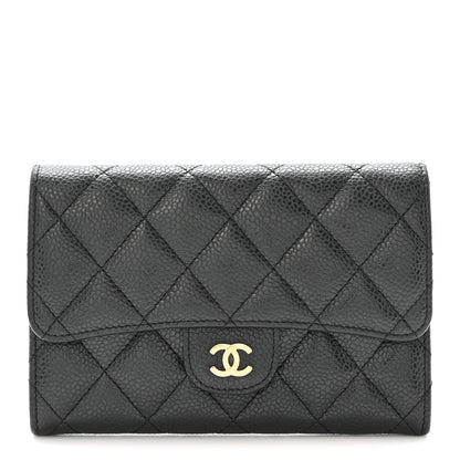Chanel Caviar Quilted Small Flap Wallet Black 1 of 9
