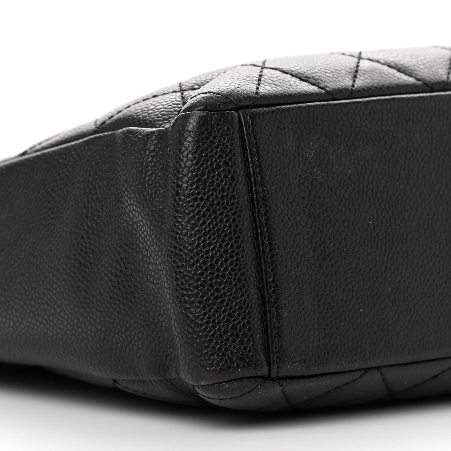 Caviar Quilted Petit Shopping Tote PST Black