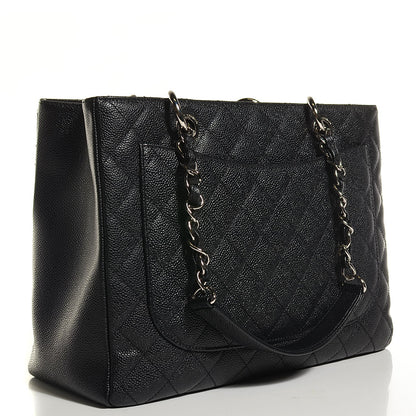 Chanel Caviar Quilted Grand Shopping Tote GST Black 3 of 8