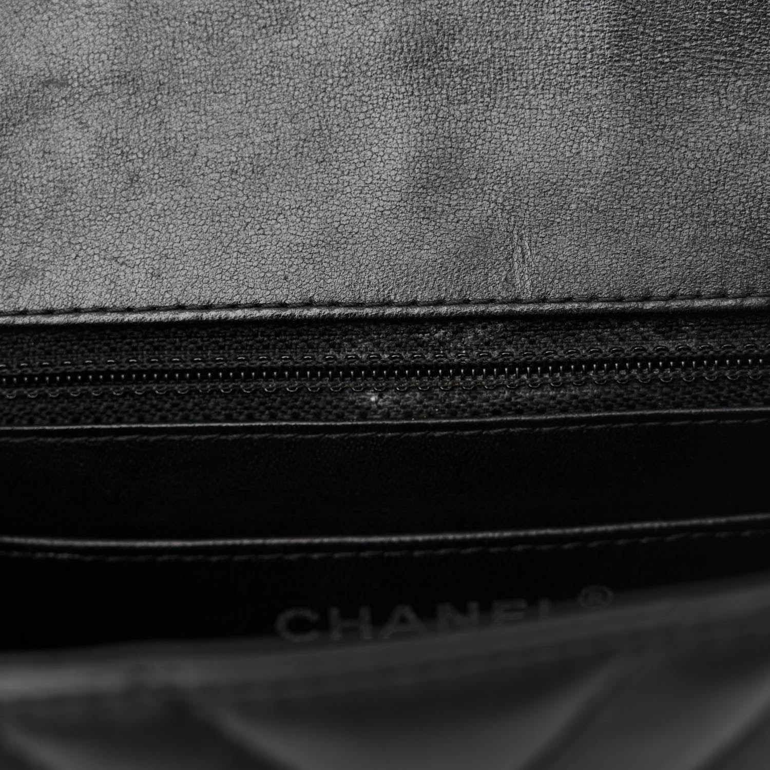 Chanel Lambskin Chevron Quilted Mini Square Flap So Black 11 of 15