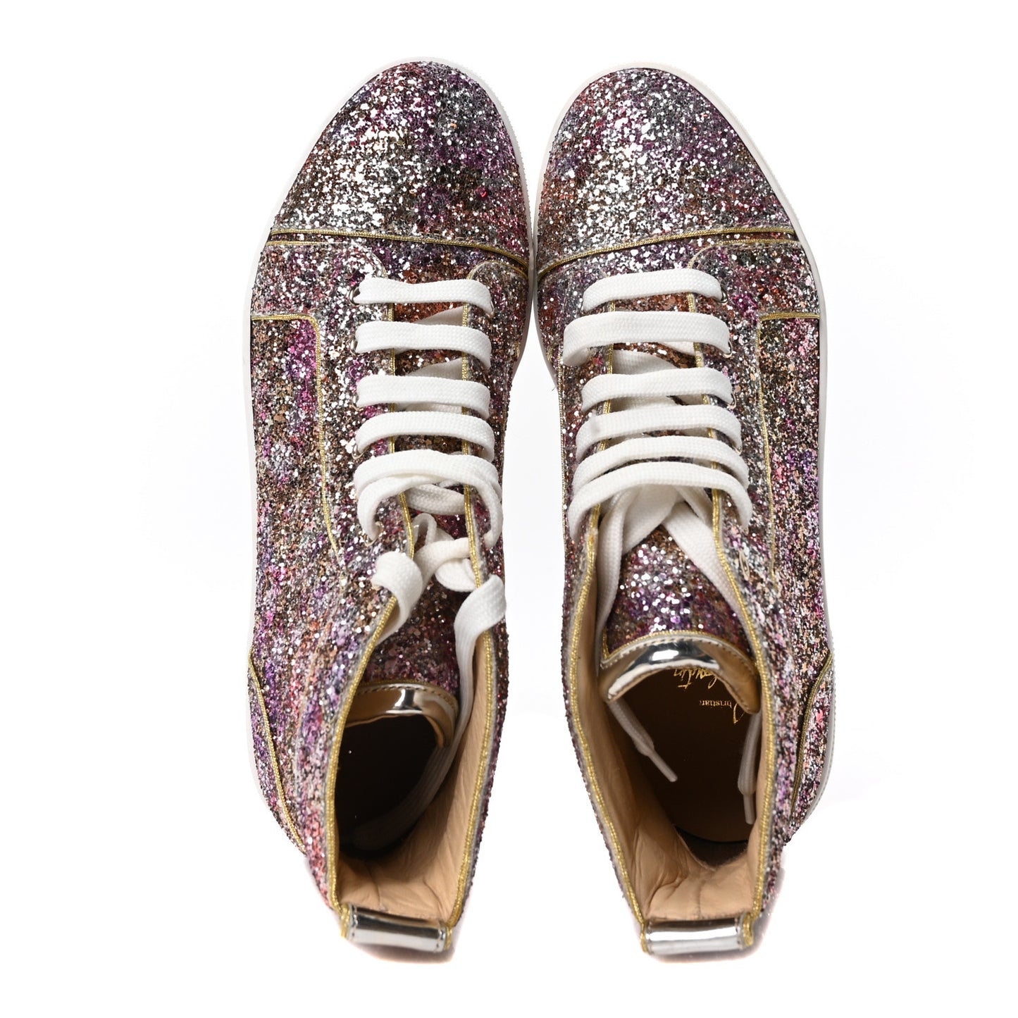 Bip Bip Glitter Mens Disco Ball Flat Sneakers 42 Rosette