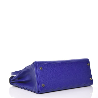 Hermes Togo Kelly Retourne 32 Bleu Electrique 5 of 30