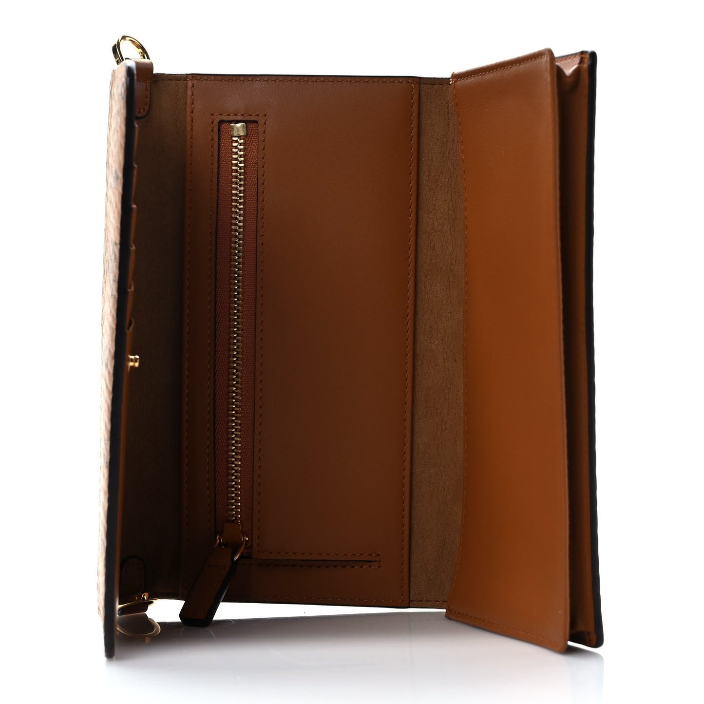 Visetos Chain Wallet Crossbody Cognac