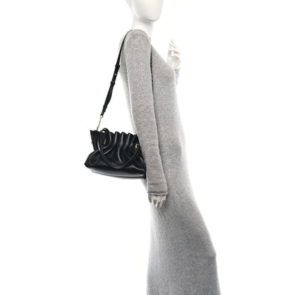 Salvatore Ferragamo Lambskin Small Dumpling Soft Bag Black 2 of 9
