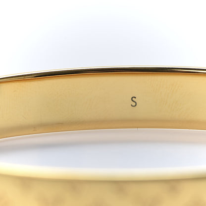 Louis Vuitton Brass Monogram Nanogram Cuff S Gold 6 of 6