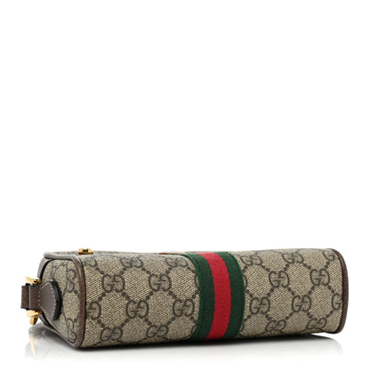 Gucci GG Supreme Monogram Web Mini Ophidia Shoulder Bag Brown 4 of 14