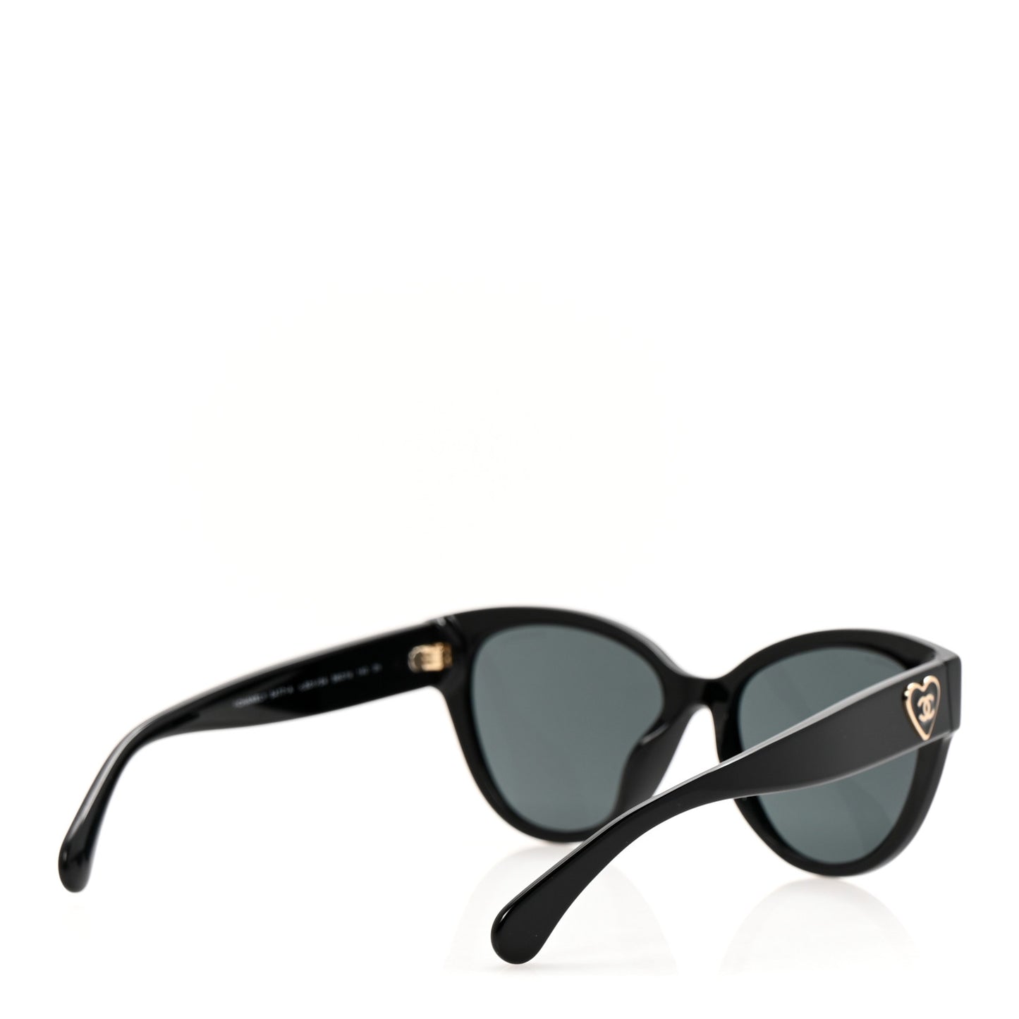 Acetate Enamel Heart Butterfly Sunglasses 5477-A Black