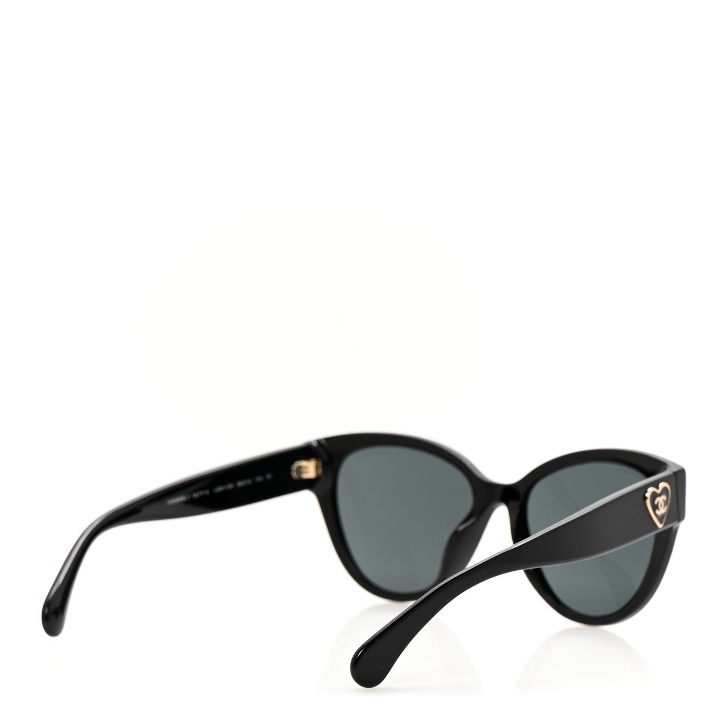 Chanel Acetate Enamel Heart Butterfly Sunglasses 5477-A Black 4 of 8
