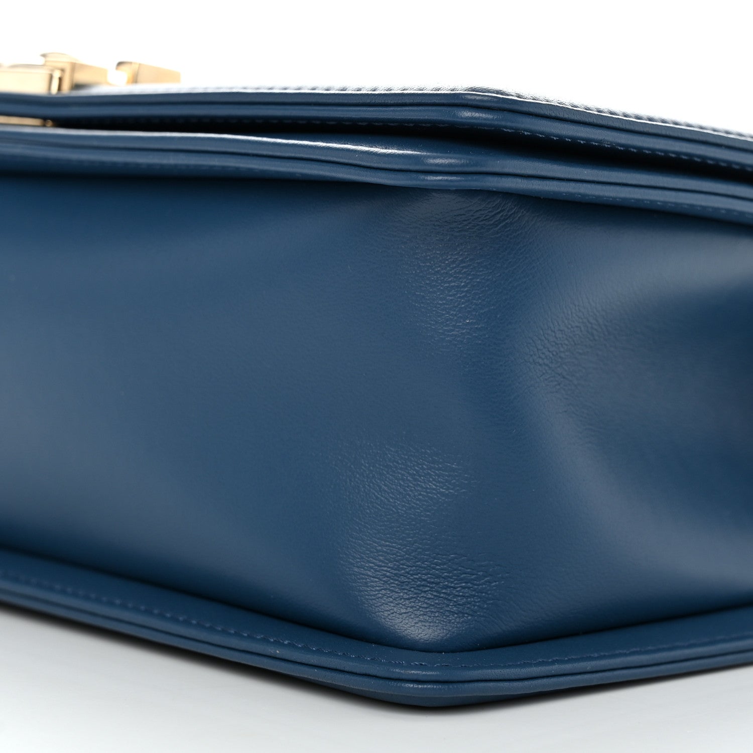 Chanel Calfskin Chevron Quilted Medium Boy Flap Blue 10 of 11