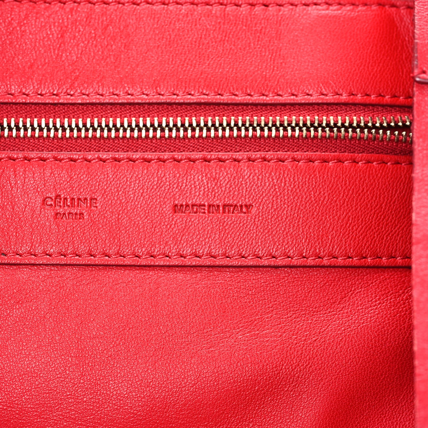 Lambskin Vertical Cabas Red