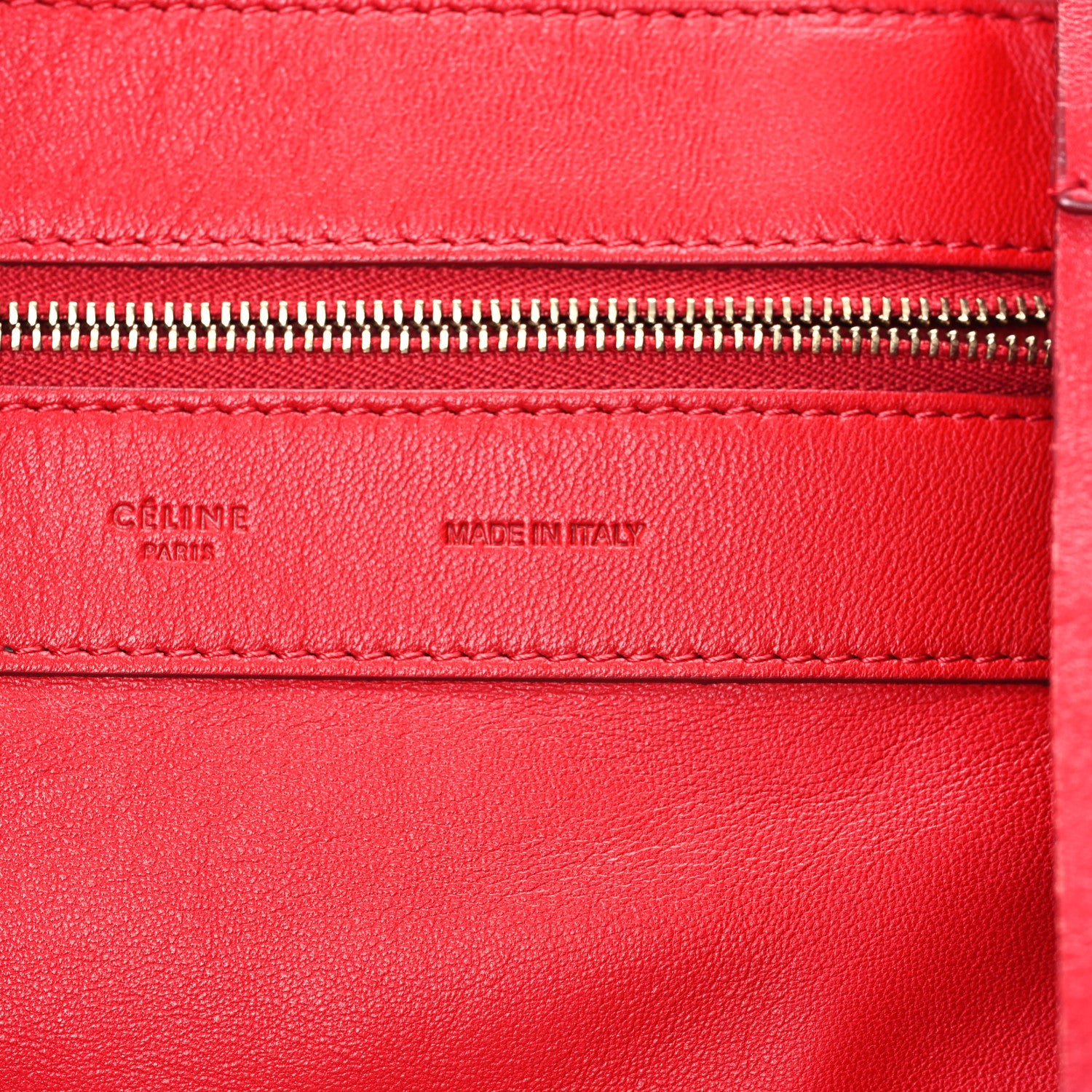 Celine Lambskin Vertical Cabas Red 6 of 10