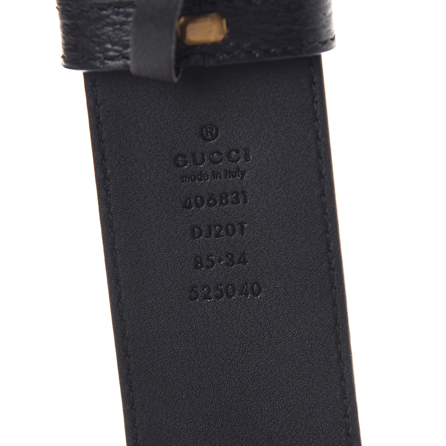 Textured Calfskin Double G 40mm Belt 85 34 Black