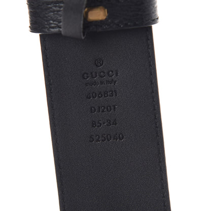 Gucci Textured Calfskin Double G 40mm Belt 85 34 Black 4 of 6