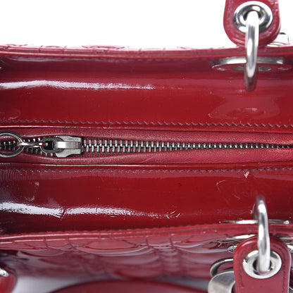 Christian Dior Patent Cannage Medium Lady Dior Red 7 of 12