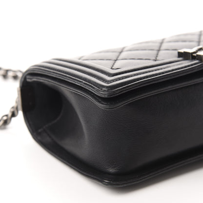 Chanel Calfskin Double Stitch Medium Boy Flap Black 6 of 17