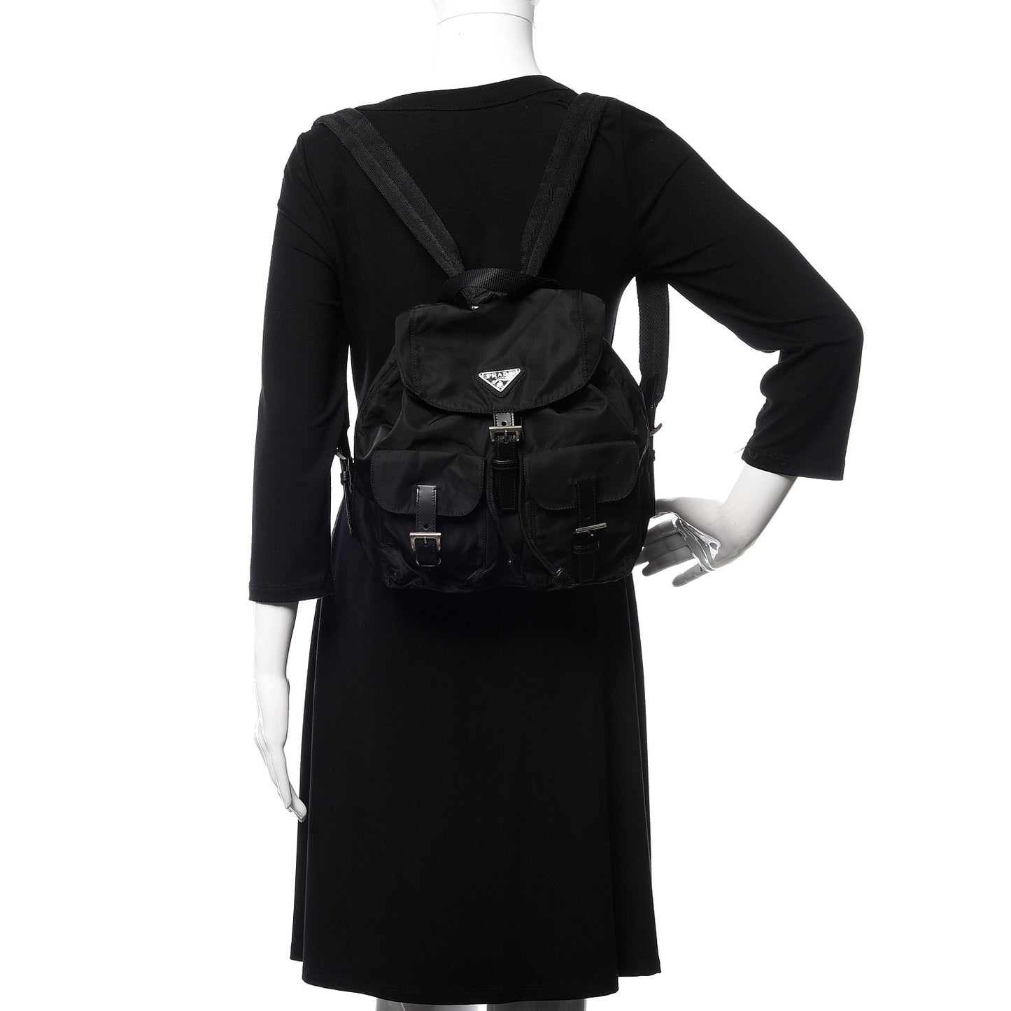 Tessuto Nylon Vela Small Backpack Black