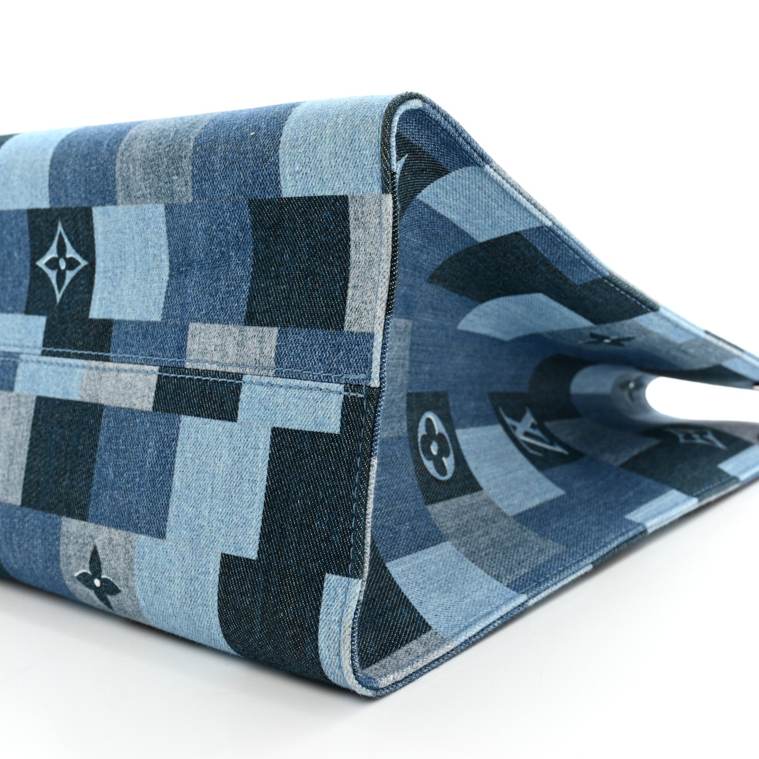 Louis Vuitton Denim Damier Monogram Onthego Blue Rouge 9 of 9