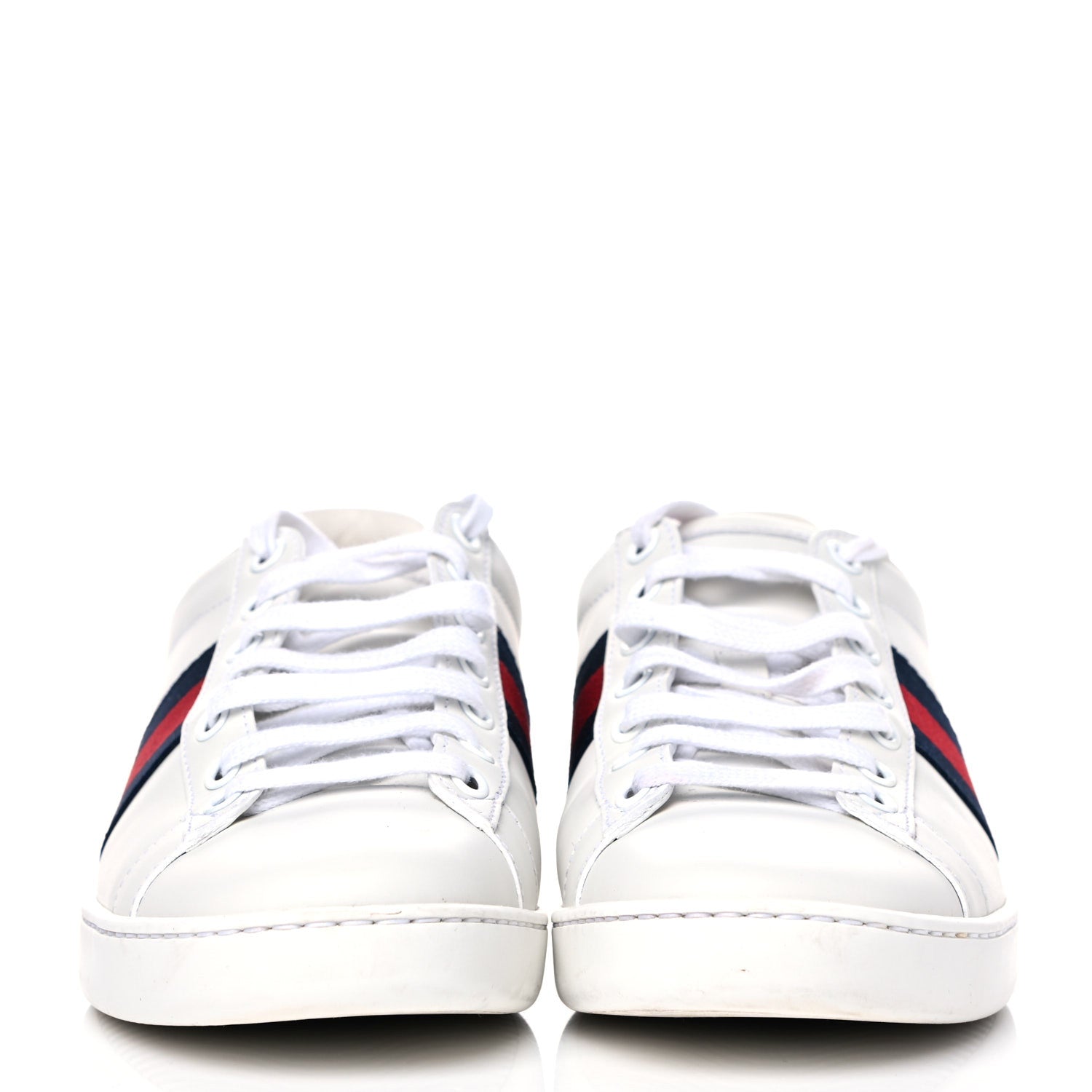 Gucci Calfskin Ayers Web Ace Sneakers 36 White Blue 2 of 5