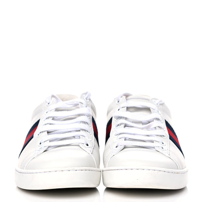 Gucci Calfskin Ayers Web Ace Sneakers 36 White Blue 2 of 5