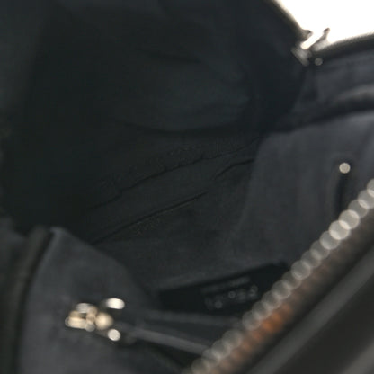 Fendi Glazed Fabric Vitello Liberty FF 1974 Diagonal Sling Bag Tobacco Moresco Black 5 of 12