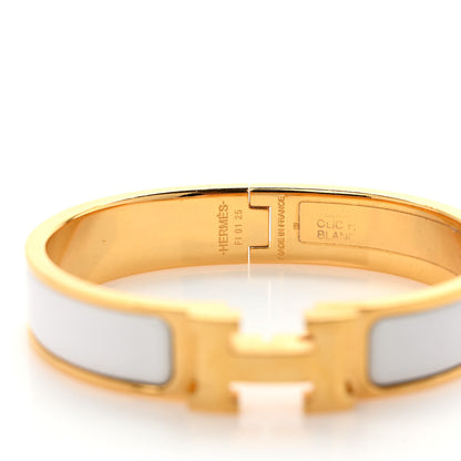 Hermes Enamel Narrow Clic Clac H Bracelet PM White 4 of 6
