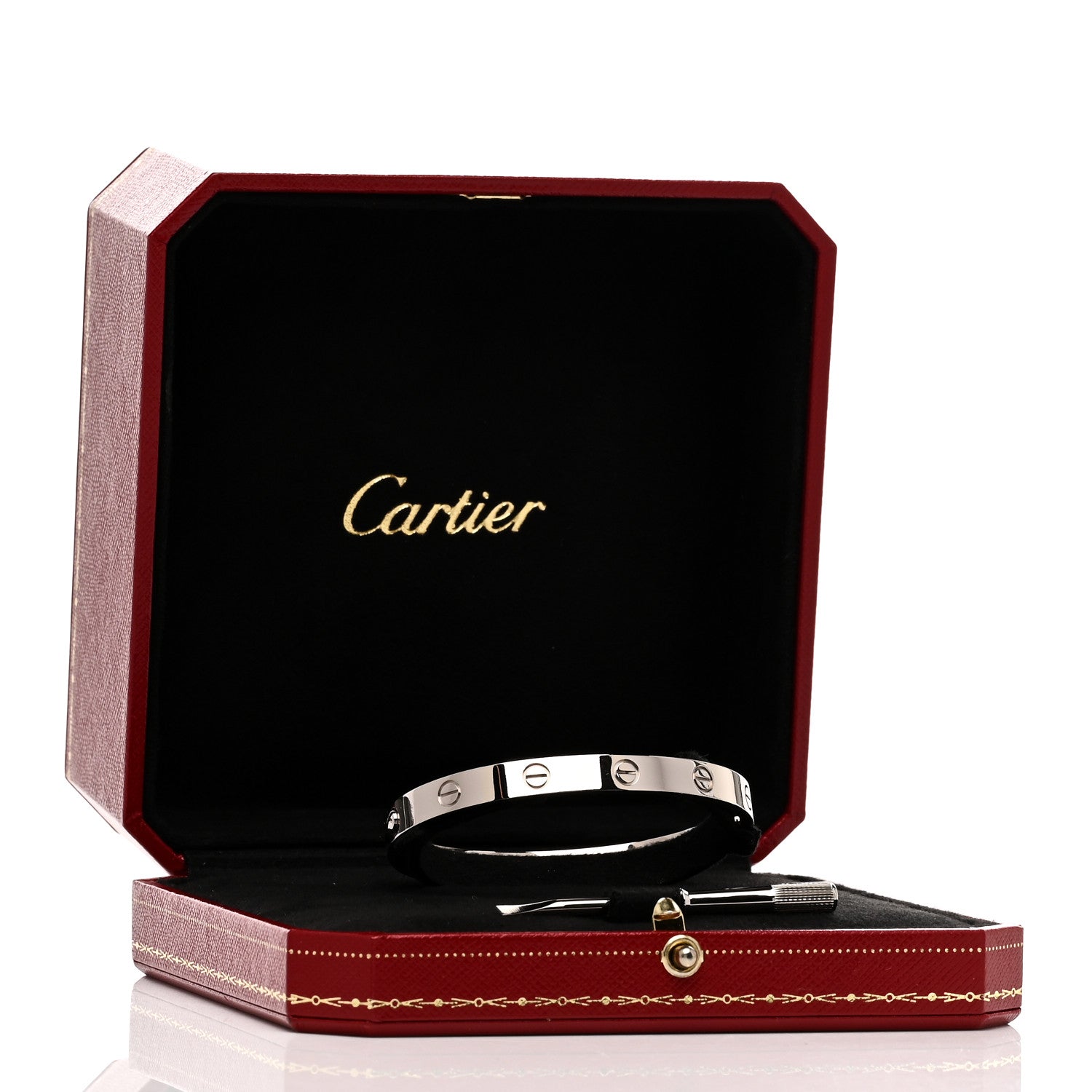 Cartier 18K White Gold LOVE Bracelet 17 5 of 5