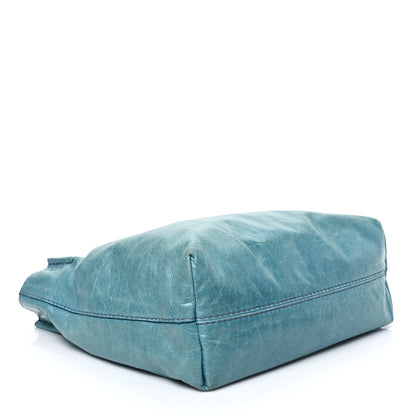 Prada Vitello Shine Shopping Tote Azzurro 4 of 12