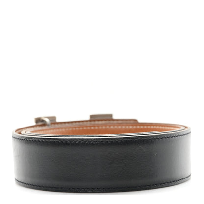 Hermes Box Courchevel 32mm H Belt 80 32 Black Gold 2 of 4