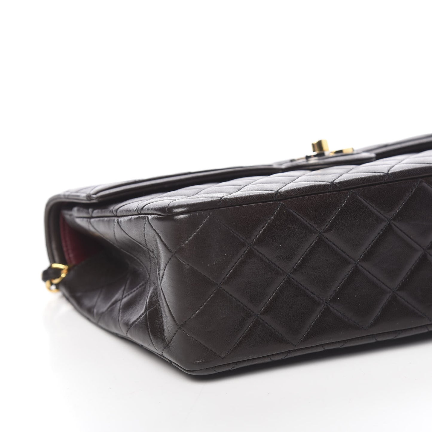 Lambskin Quilted Medium Single Flap Black
