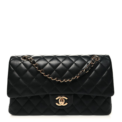 Chanel Lambskin Quilted Medium Double Flap Black 1 of 12
