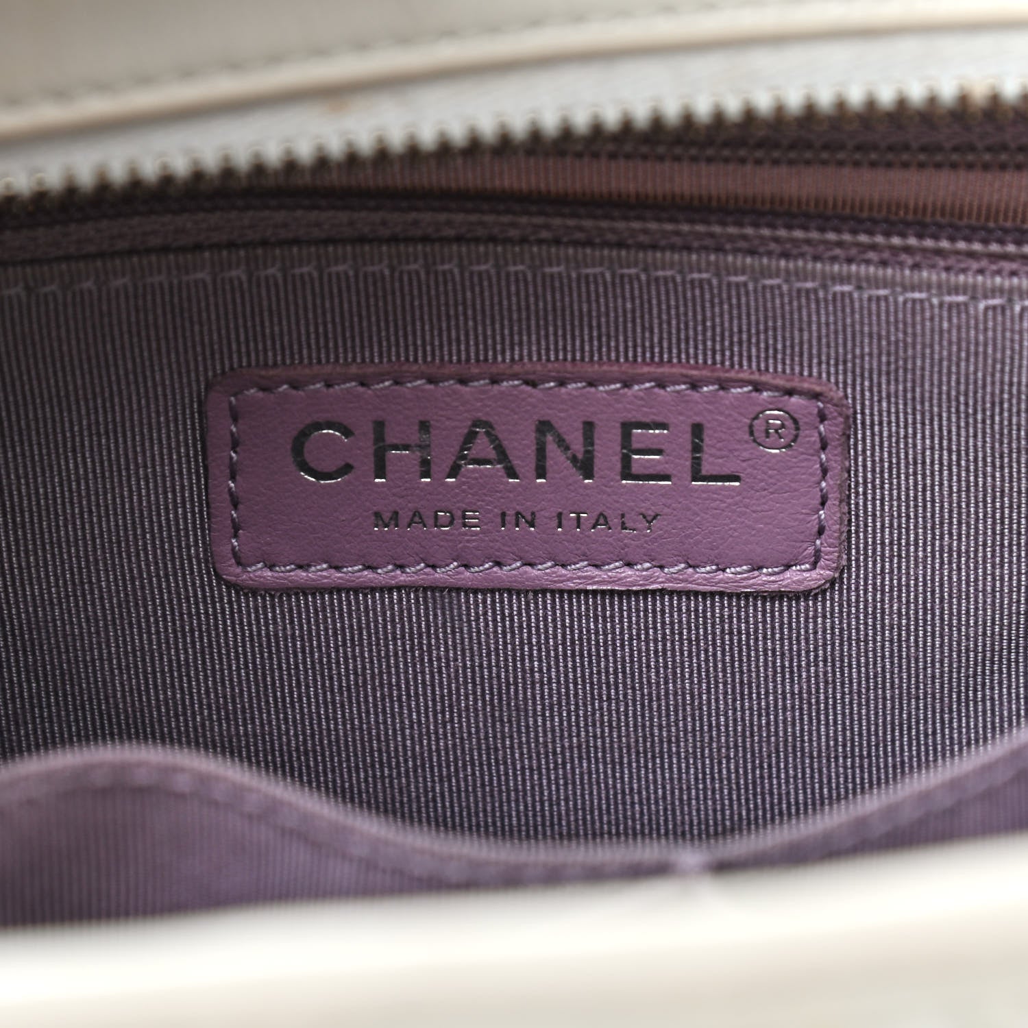 Chanel Tweed PVC Patent Chevron Quilted Medium Gabrielle Hobo White 6 of 15