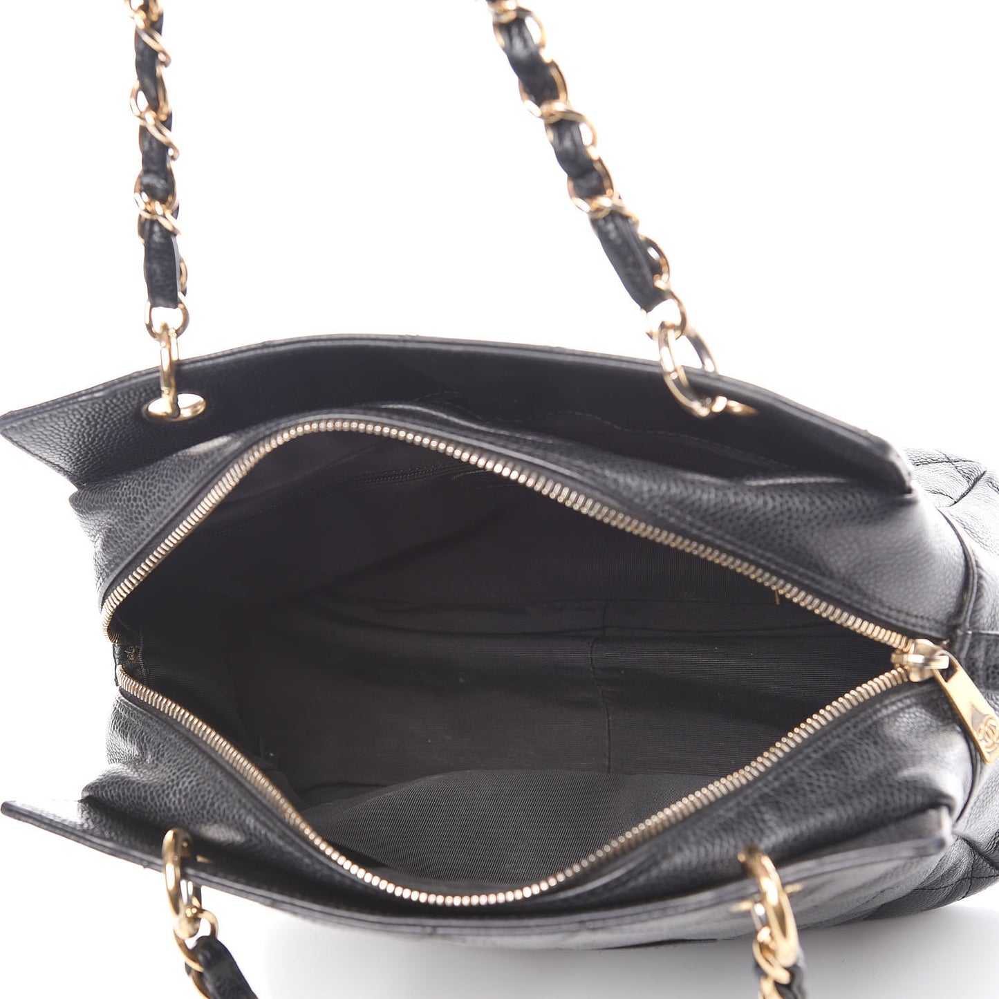 Caviar Quilted Petit Timeless Tote PTT Black