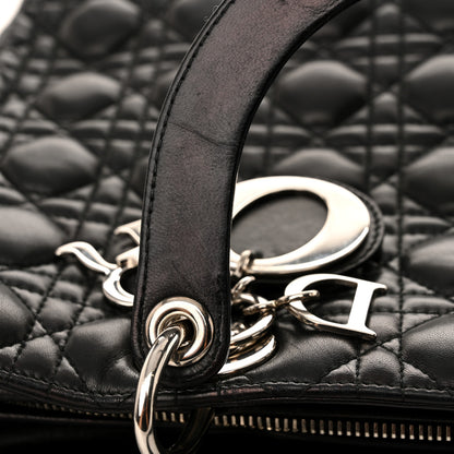 Christian Dior Lambskin Cannage Large Lady Dior Black 12 of 16