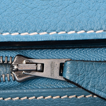 Hermes Taurillon Clemence Birkin 35 Blue Jean 11 of 33