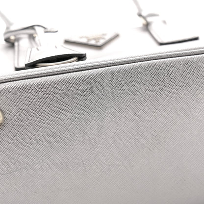 Prada Saffiano Lux Small Galleria Double Zip Tote Cromo 11 of 11