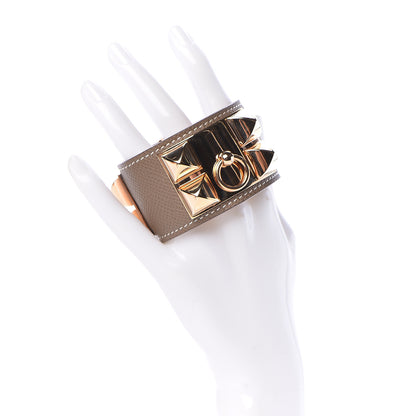 Hermes Epsom Collier de Chien CDC Bracelet T2 Etoupe 2 of 8