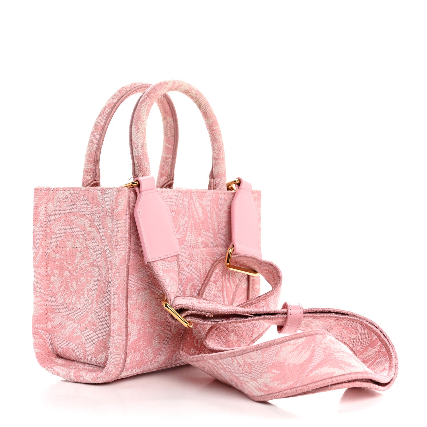 GIANNI VERSACE シャイニーピンク　クラッチ　ショルダー　バッグ Versace Gianni Ribbon Crystal Clutch Bag | Pink | FARFETCH