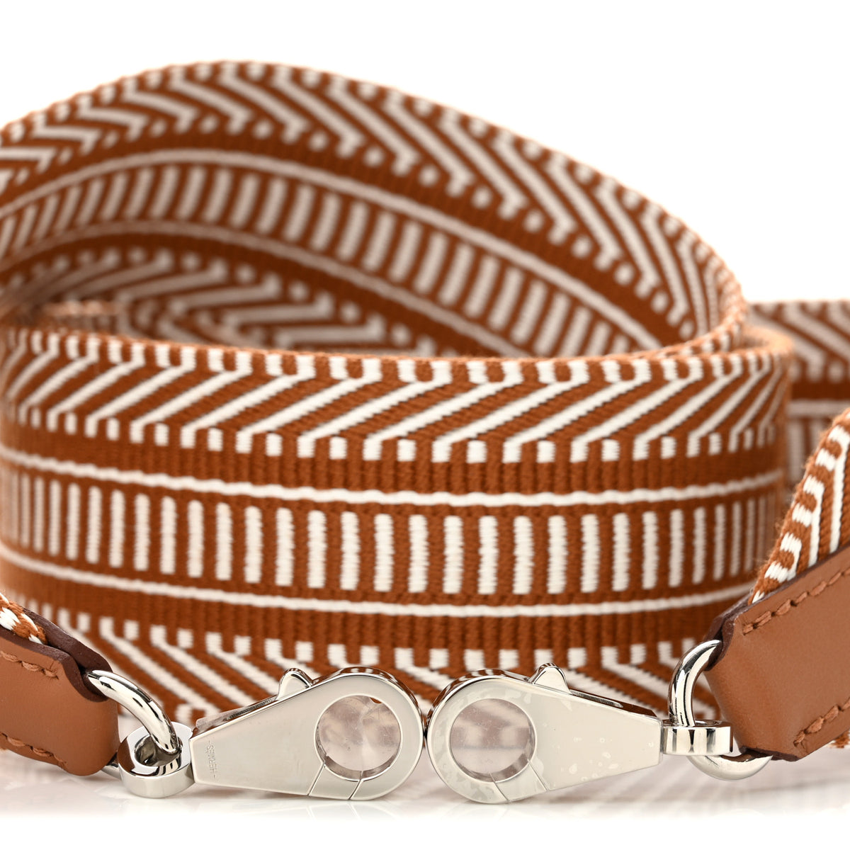 Toile Swift 50mm Sangle Cavale Shoulder Strap Ecru Beige Gold