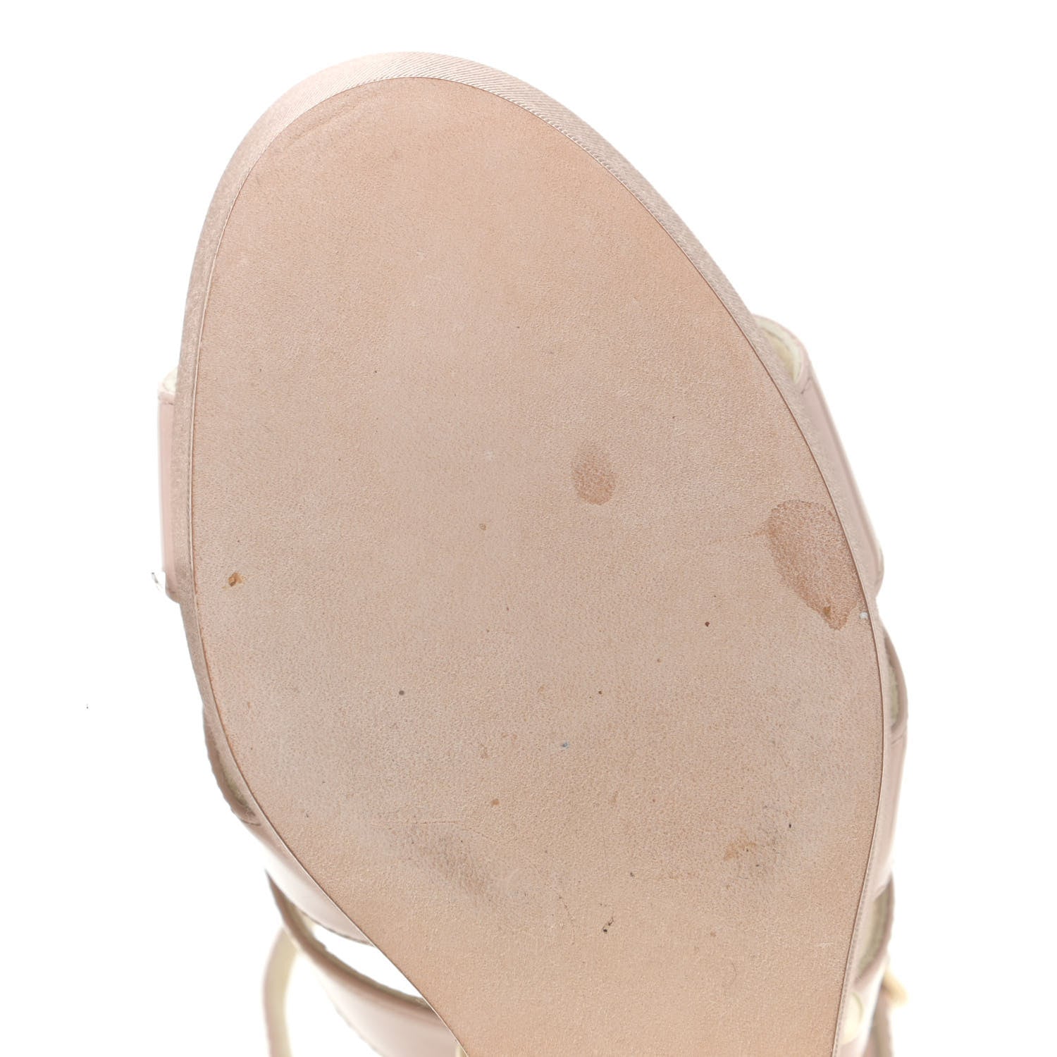 Chanel Patent Calfskin Pearl CC Wedge Sandals 39 Light Pink 8 of 14