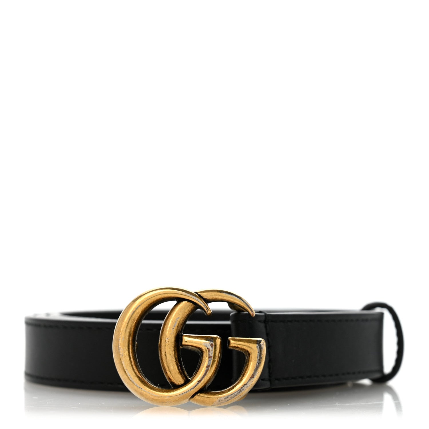 Gucci Calfskin Double G 20mm Belt 85 34 Black 1 of 8