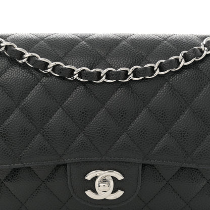 Chanel Caviar Quilted Medium Double Flap Black 8 of 10
