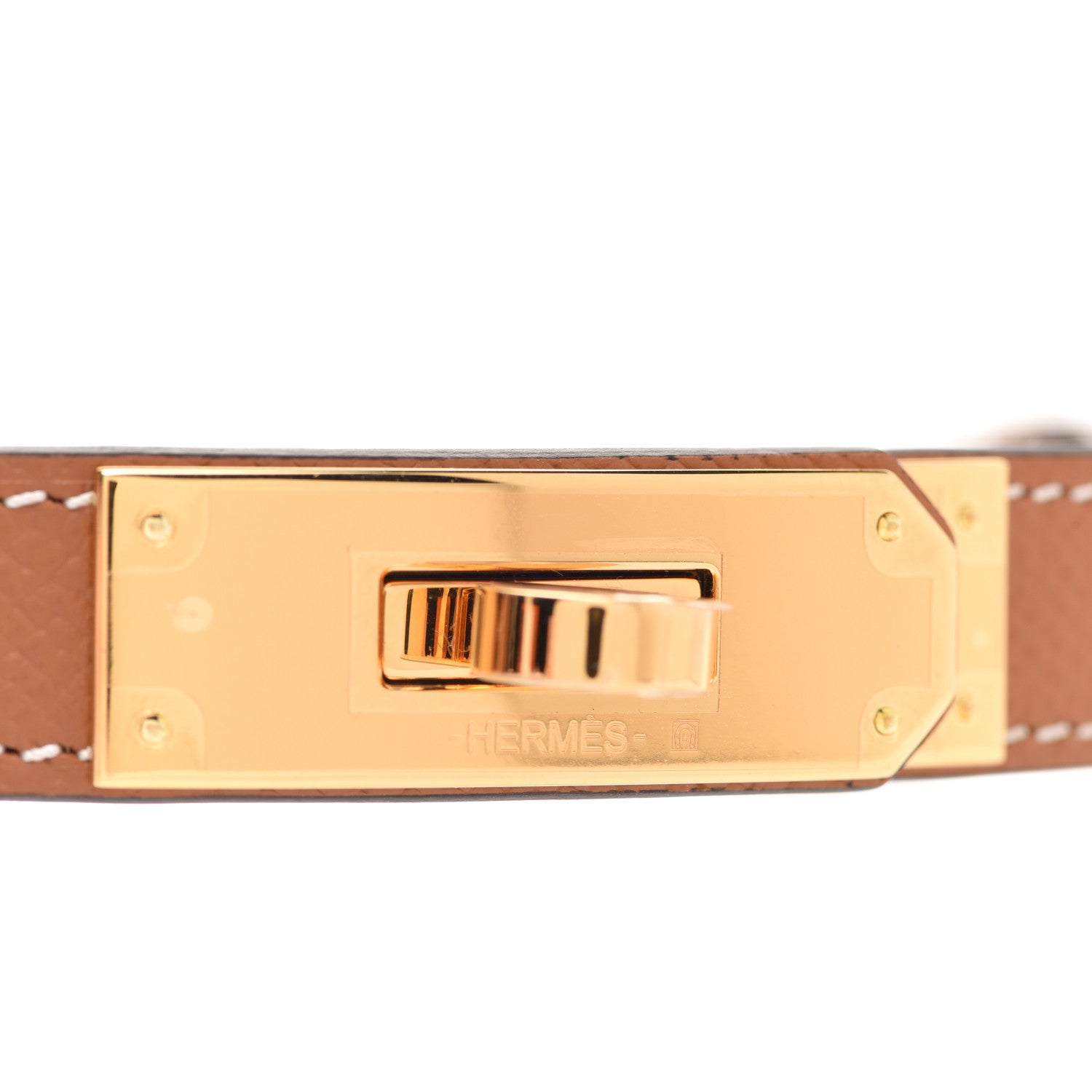 Hermes Epsom Kelly Pocket Belt Gold 8 of 9