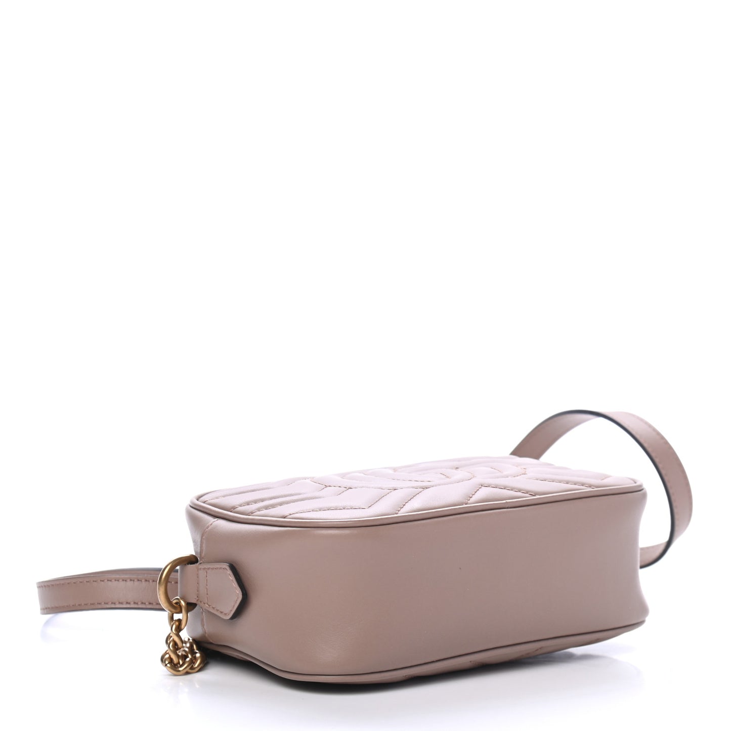 Calfskin Matelasse Mini GG Marmont Chain Shoulder Bag Porcelain Rose